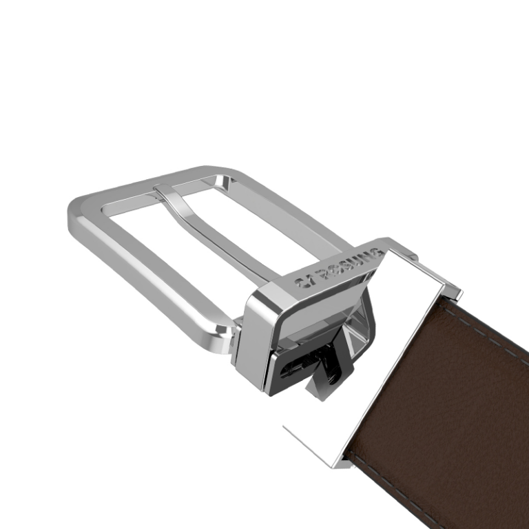 35mm Custom Logo Stainless Steel Reversible Pin Buckle for Men Belt