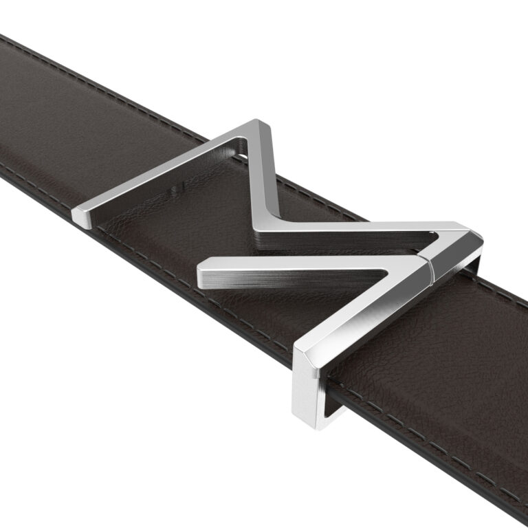 Custom Letter Logo M Stainless Steel Plate Belt Buckle