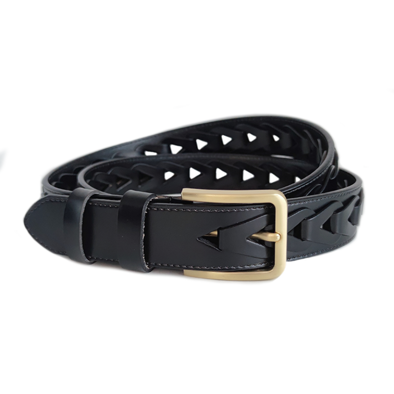 Carosung Custom Handmade Split Leather Belt for Men 38MM