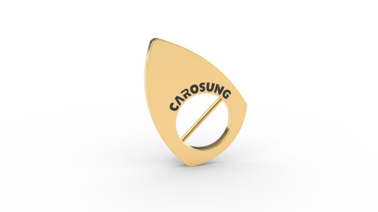 Carosung Custom Logo Free 3D Design Triangle Shape Plate Belt Buckle
