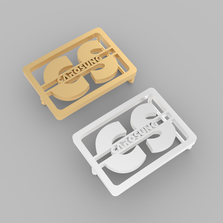 Carosung 3D Design Letter Logo Plate Belt Buckles