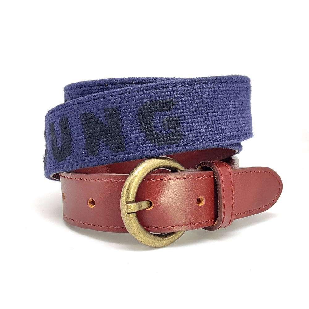 2 canvas leather belt