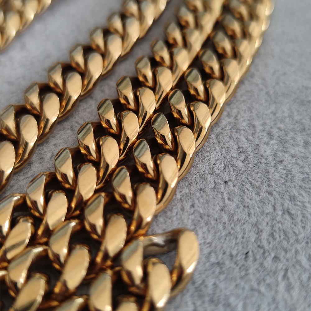 15mm 24k gold pvd coated bag chains