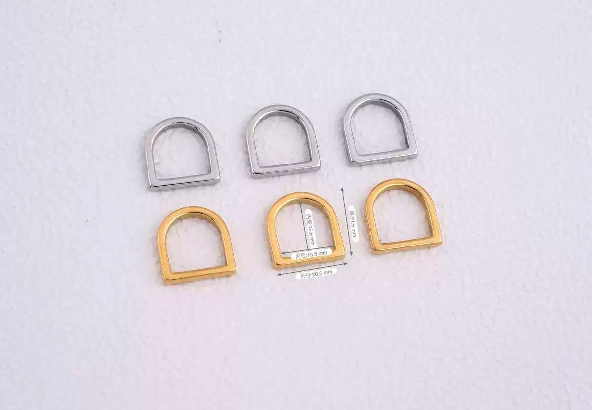 Nickel Free PVD D Rings size