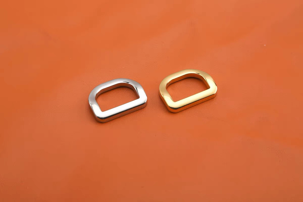 Square Edge SS D Ring for Bags