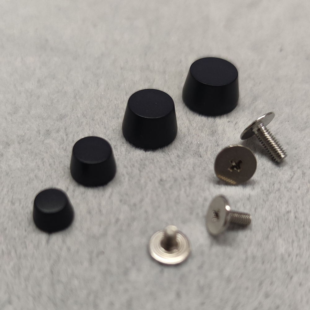 steel matte black bag feet