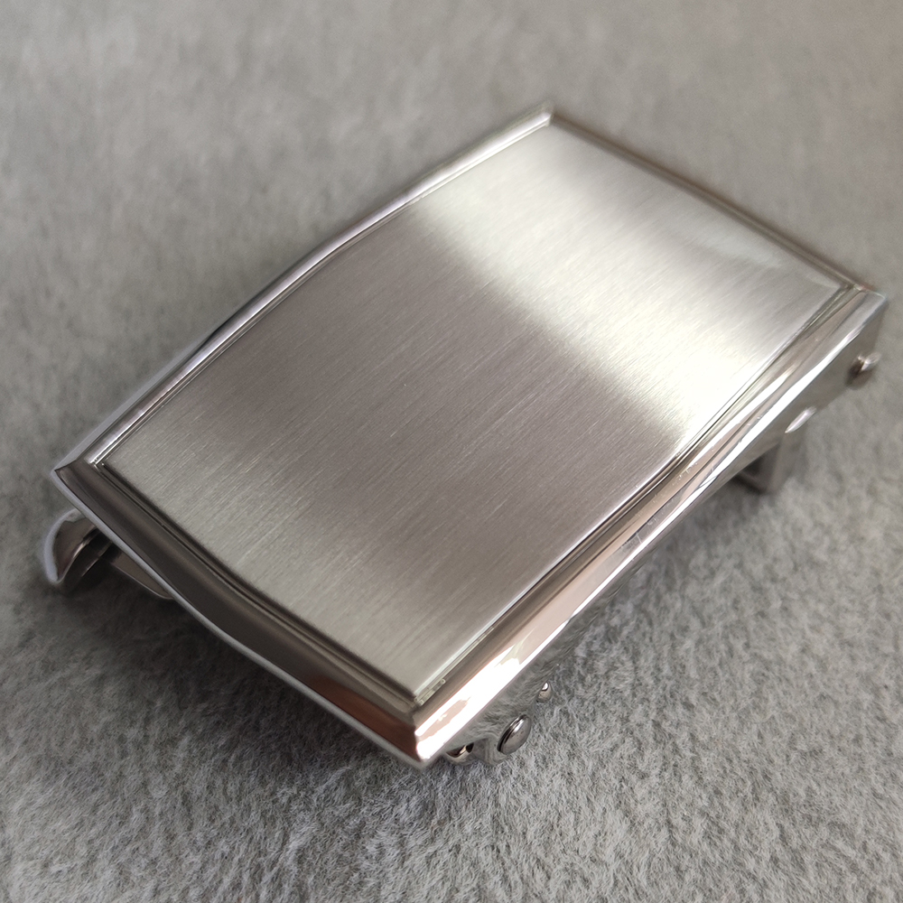 Silver Brushed Plate Automatic Buckle