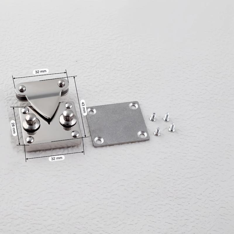 Stainless steel silver bag lock