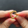 antique gold snap D ring hook