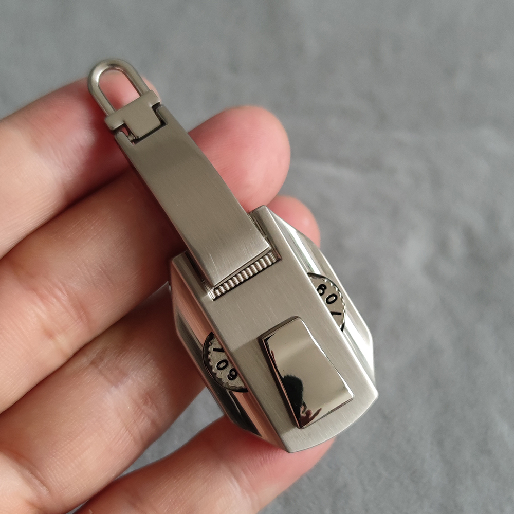 silver combination zipper lock